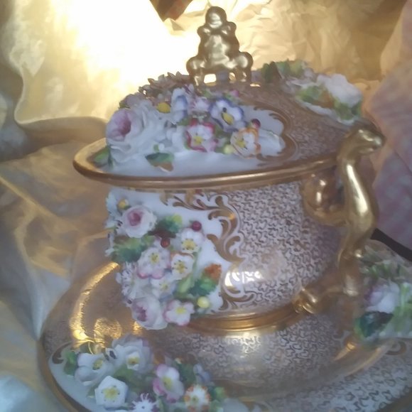 19th C. Old Paris Covered mug, 1850's -60's - Picture 5 of 13